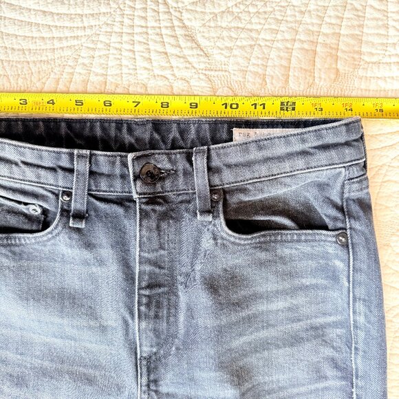 Rag & Bone Nina High Rise Flare Black Onyx Flare Leg Raw Hem Jeans Size 27 - Picture 11 of 15